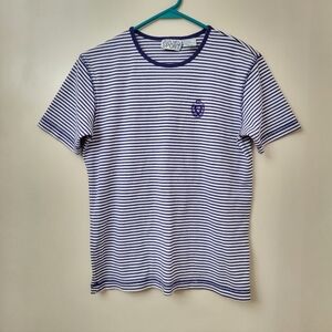 Vintage 90s Y2K Jaclyn Smith Sport Size S Purple/White Stripes Shirt Athleisure